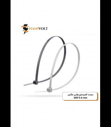 بست کمربندی پلاستیکی سفید 15 سانتی متری با عرض 3.6 میلی متر