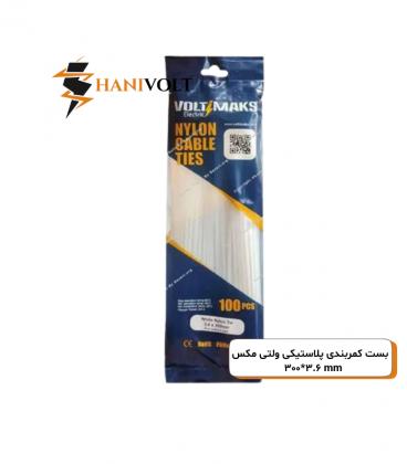 بست کمربندی پلاستیکی سفید 15 سانتی متری با عرض 3.6 میلی متر